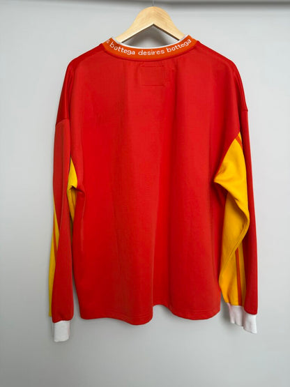 Preowned Bottega Desires Red Yellow Orange L/S Jersey size L