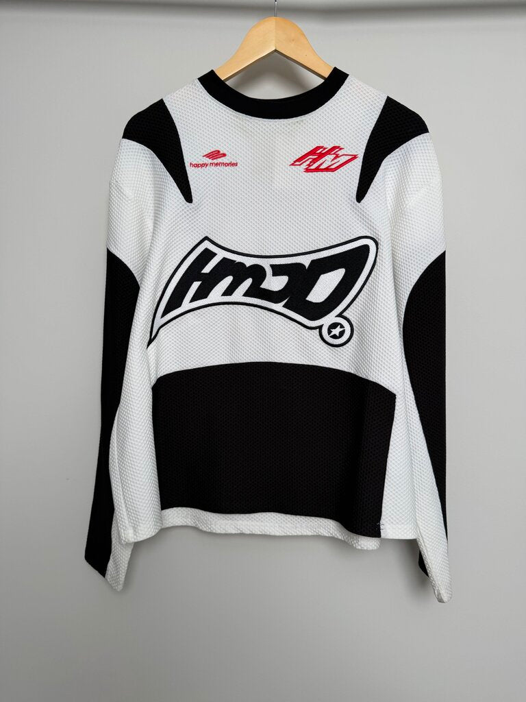 Preowned HMDD White Black Waffle Jersey Size XL