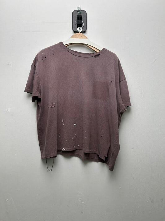 New Paly Blank Mauve Paint Tee Sz.Small