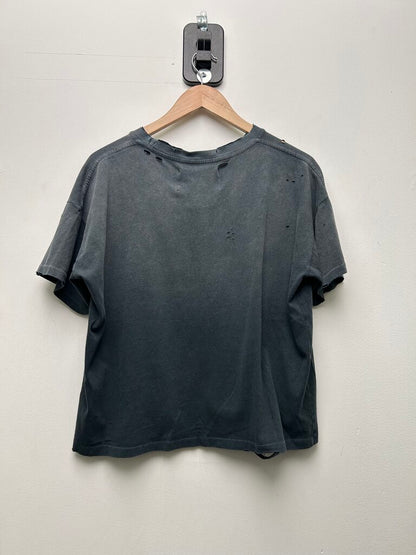 New Paly Washed Pocket White Logo Tee Sz.Small