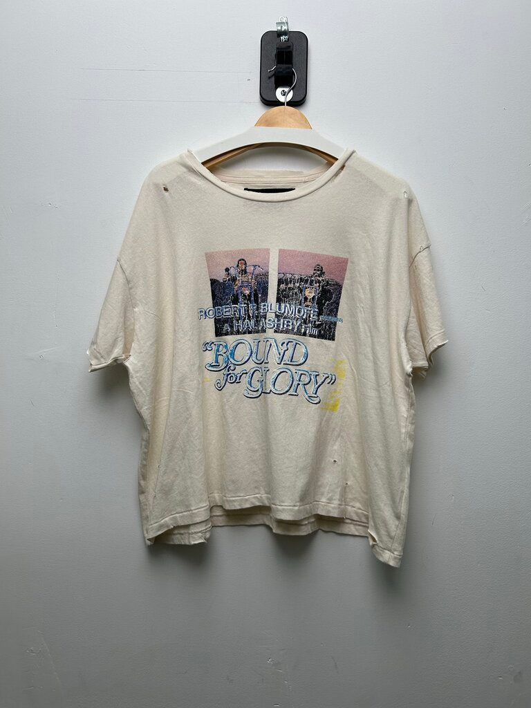 New Paly White Round For Glory Tee Sz.Medium