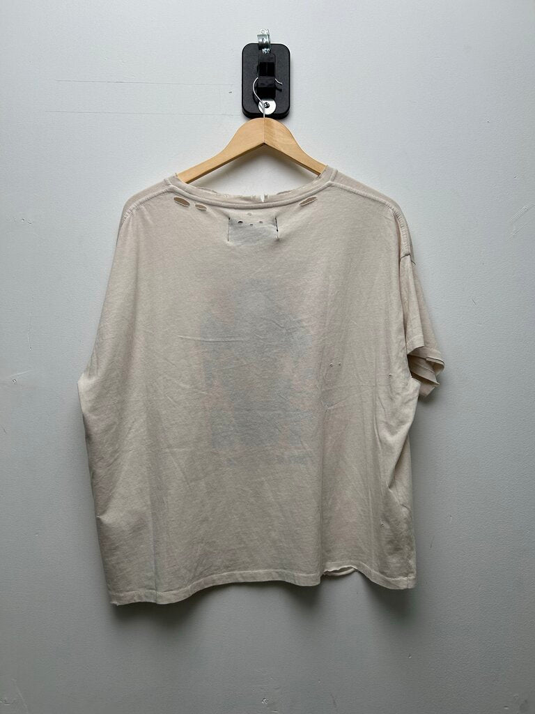 New Paly White Anxiety Tee Sz.Large