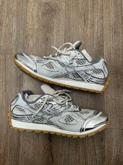 Preowned Bottega Orbite White Silver Gum sz.46