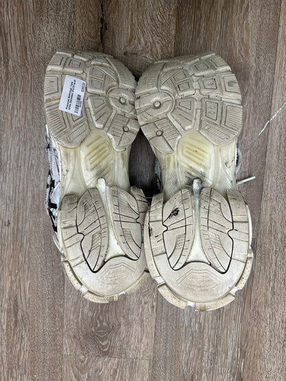 Preowned Balenciaga Triple White Distressed Graffiti sz.45