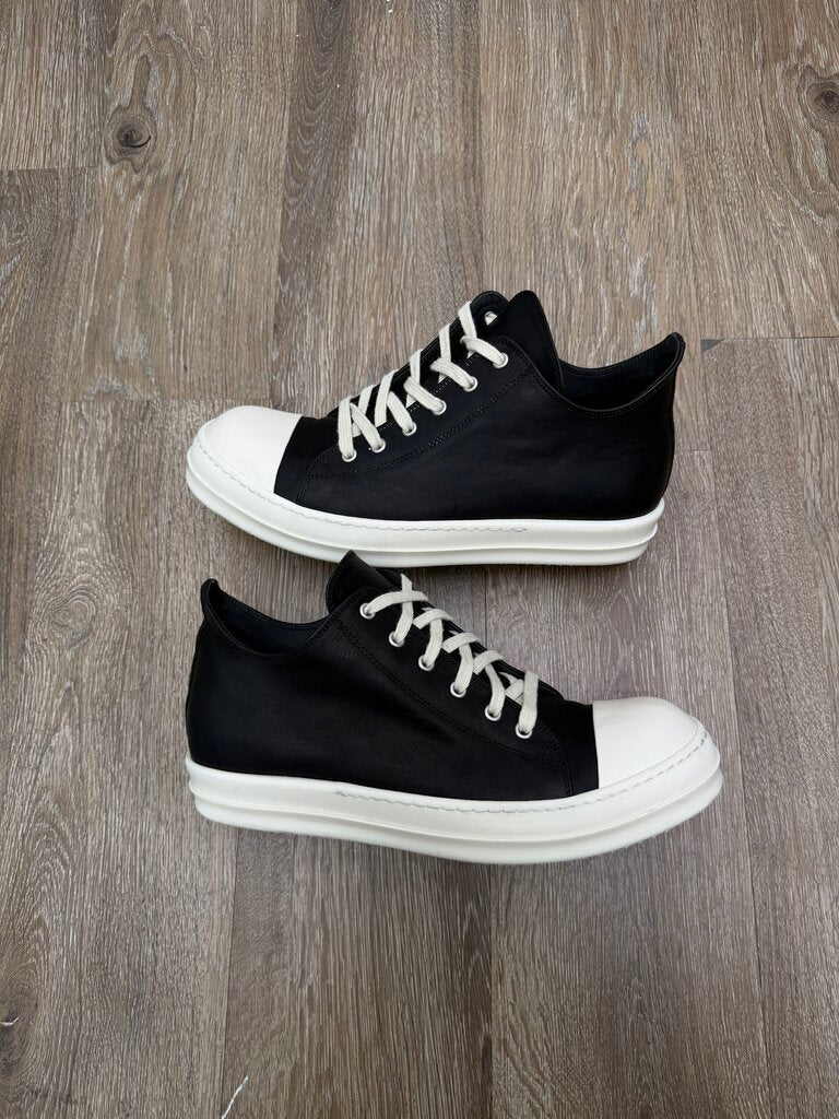 Preowned Rick Owens Ramone Low Mainline Black Size 42.5