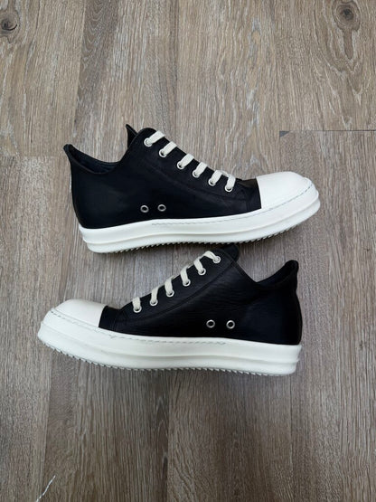 Preowned Rick Owens Ramone Low Mainline Black Size 42.5