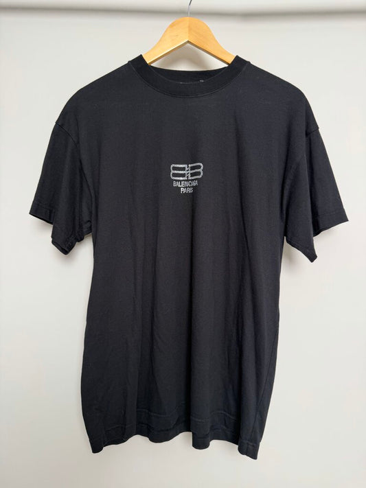 Pre-Owned Balenciaga Rhinestone Tee Sz. M