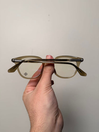 Preowned Chrome Heart Just In Grey Clear Frames