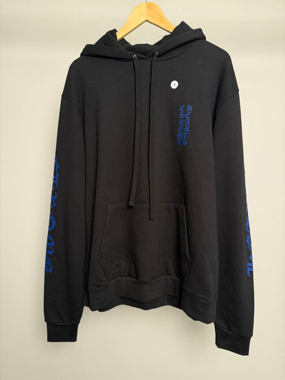 New Chrome Heart Black Blue Spell Out Logo Website Hoodie size S