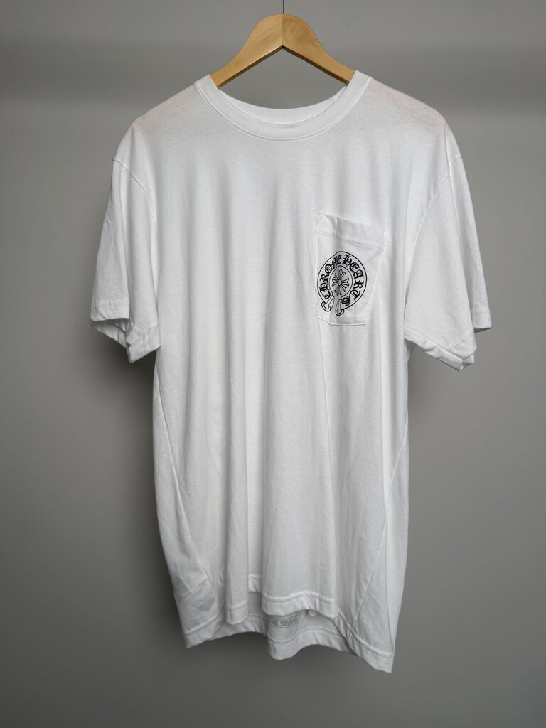 New Chrome Heart White Miami Horseshoe White Tee size L