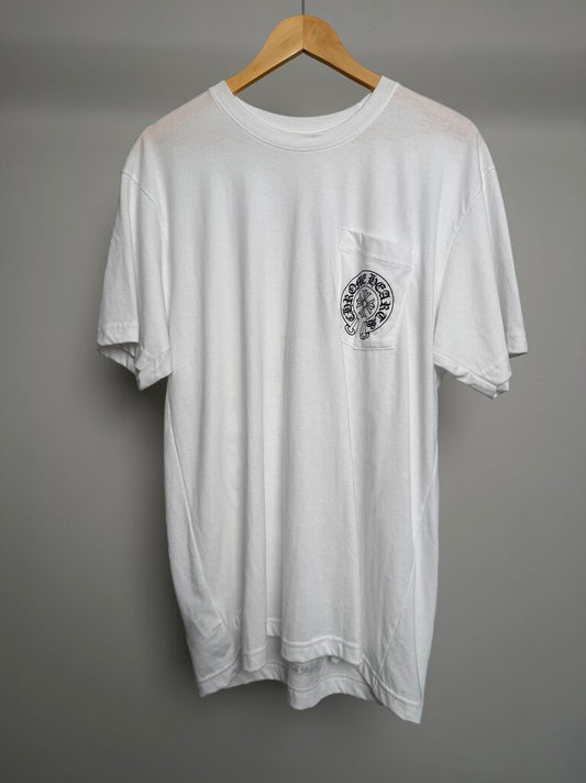 New Chrome Heart White Miami Horseshoe White Tee size L