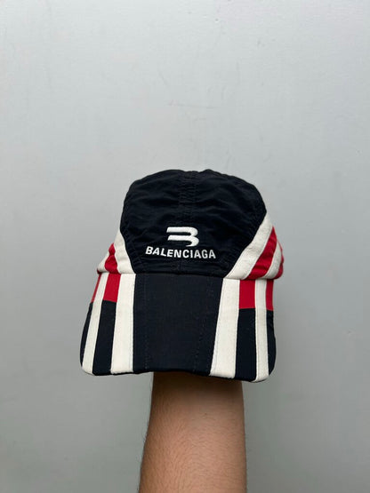 Preowned Balenciaga Black White Red Track Suit Dad Hat