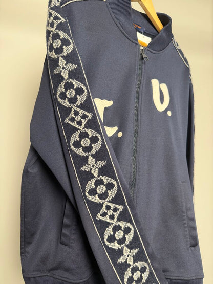 Preowned Louis Vuitton Navy "L-V" Logo Track Jacket size XL