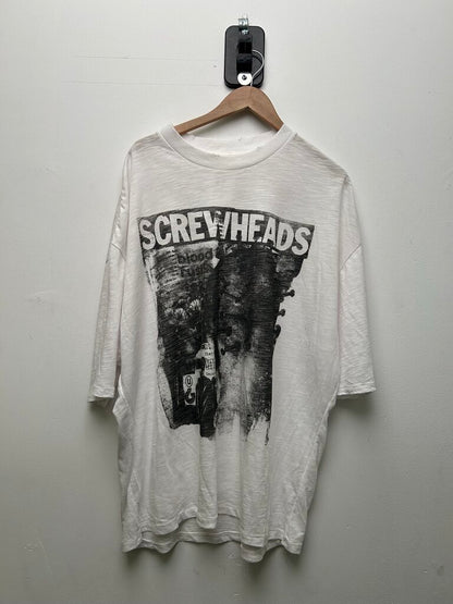 New Greedy Unit White Screw Tee Sz.XXL