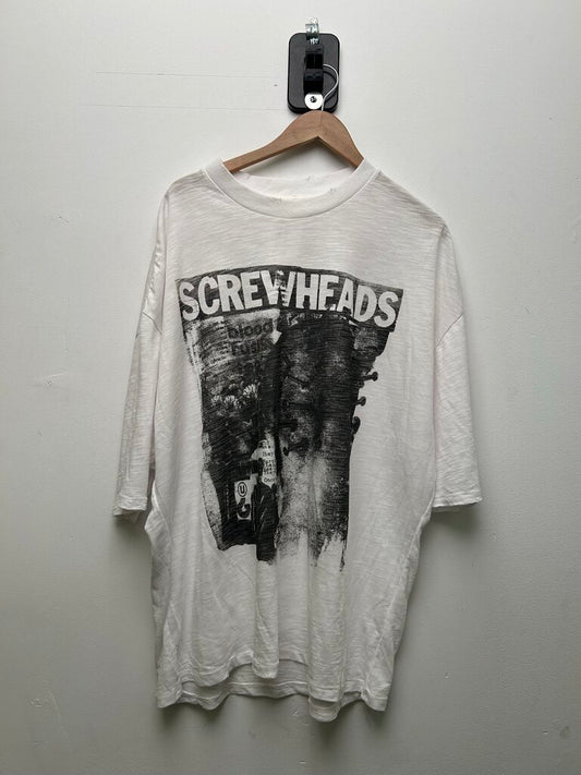 New Greedy Unit White Screw Tee Sz.XXL