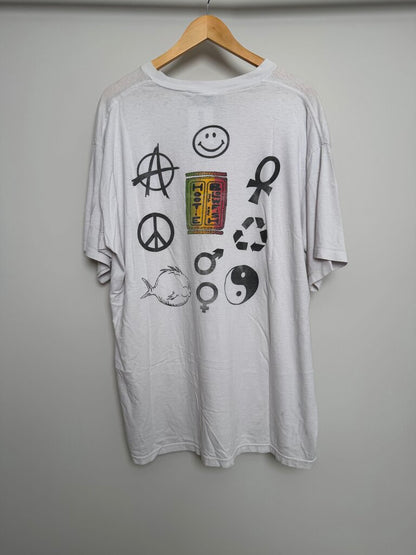 Preowned What's Your Sign White Tee size XL/2XL