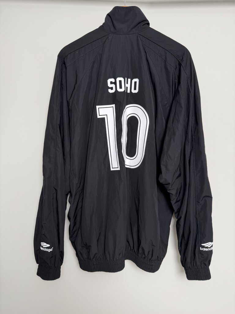 New Balenciaga Soho Nylon Black Track Jacket size XL/2XL