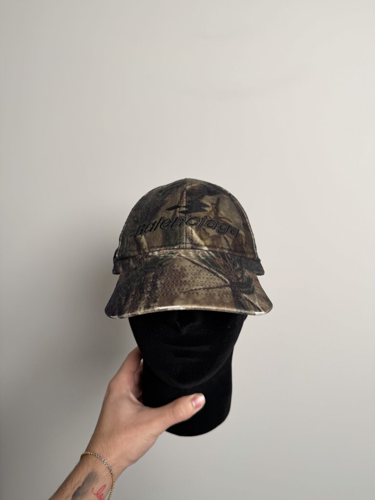 New Balenciaga Cut Out Camo Dad Hat
