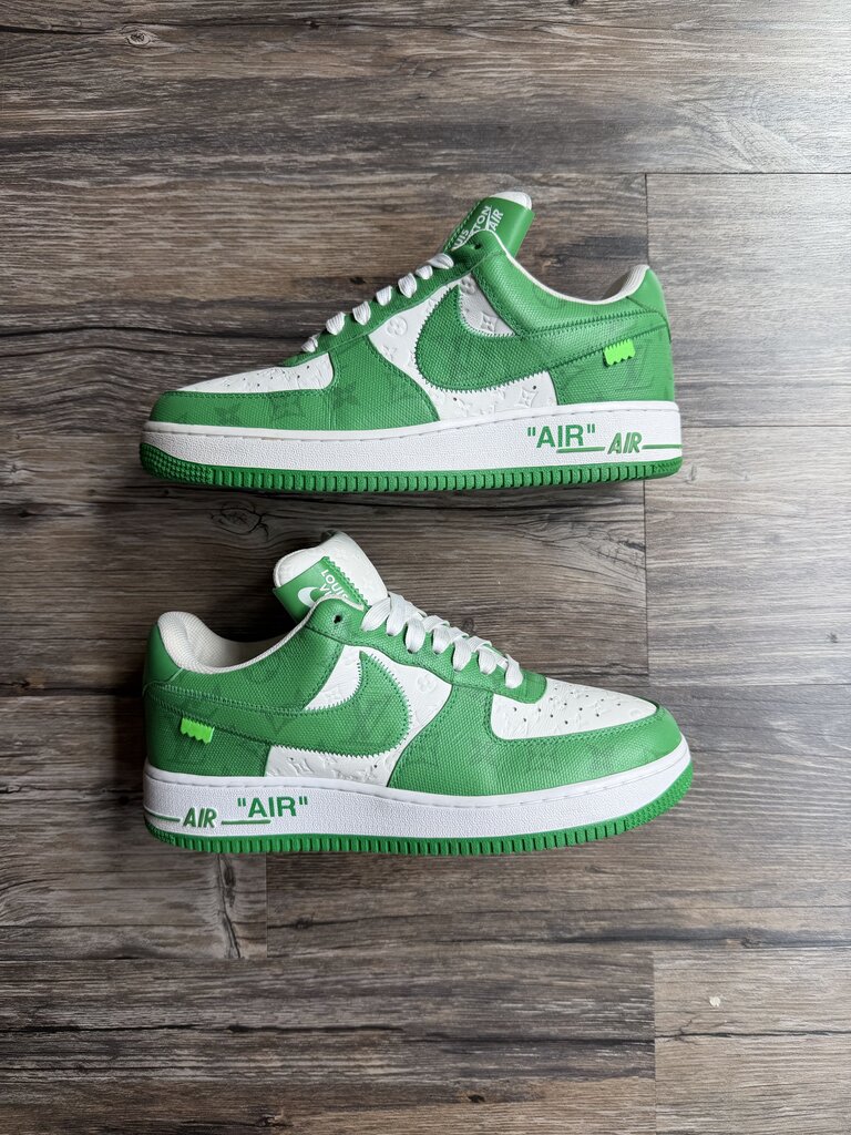Preowned Louis Vuitton AF1 Green White Monogram size 8