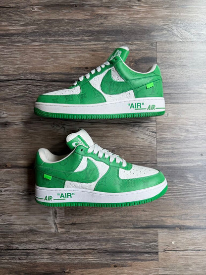 Preowned Louis Vuitton AF1 Green White Monogram size 8