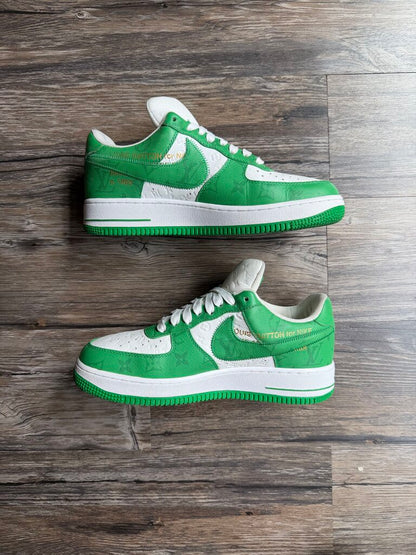 Preowned Louis Vuitton AF1 Green White Monogram size 8
