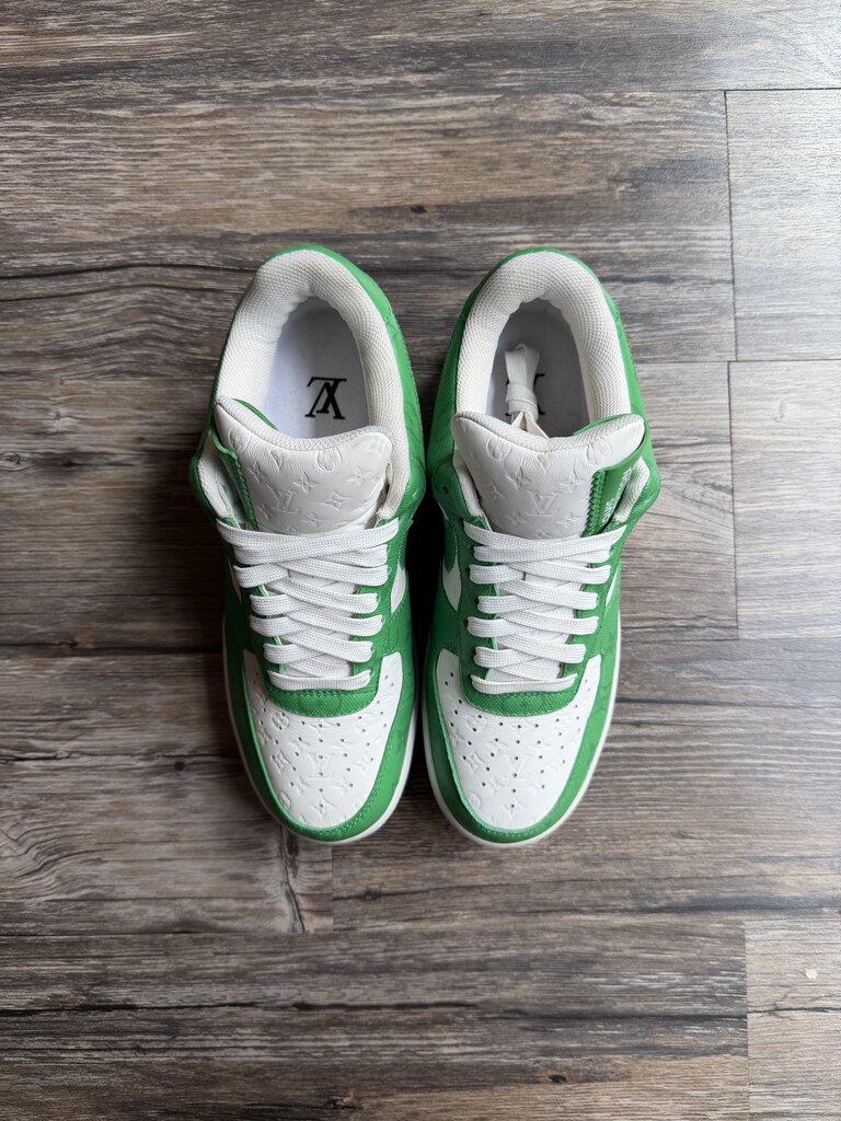 Preowned Louis Vuitton AF1 Green White Monogram size 8