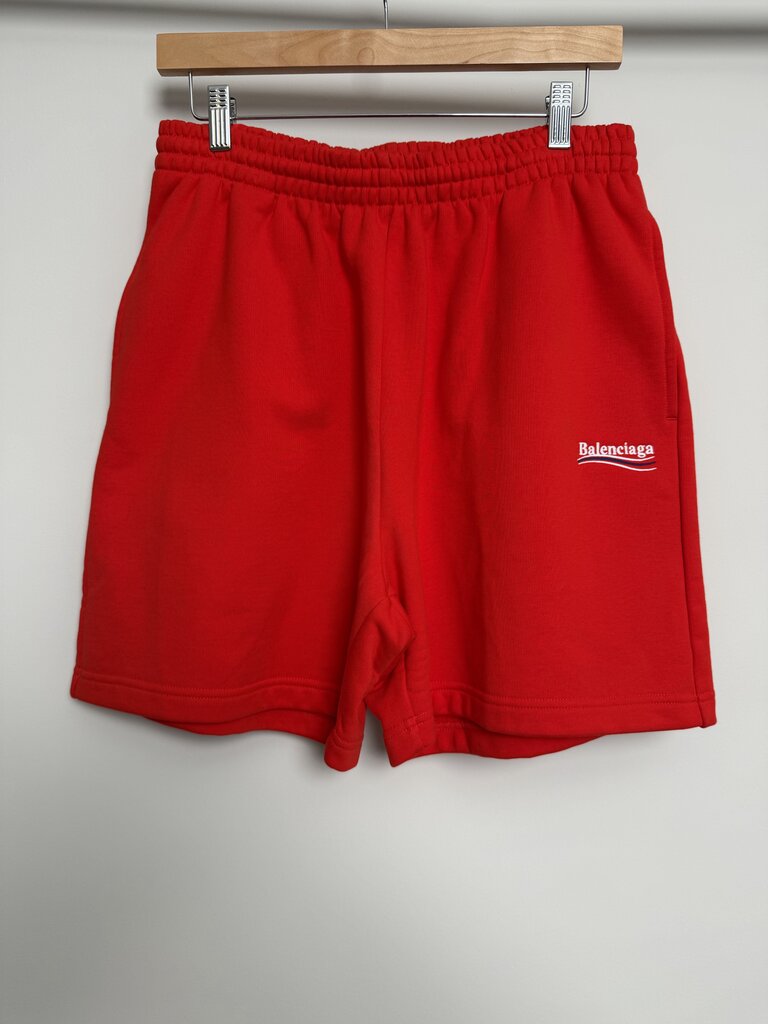 New Balenciaga Red Presidential Sweatshorts size 2XS