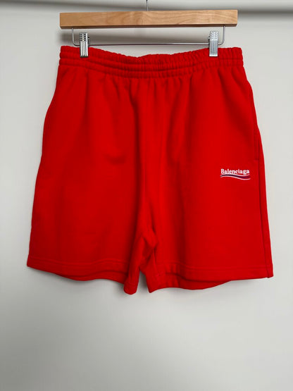 New Balenciaga Red Presidential Sweatshorts size 2XS