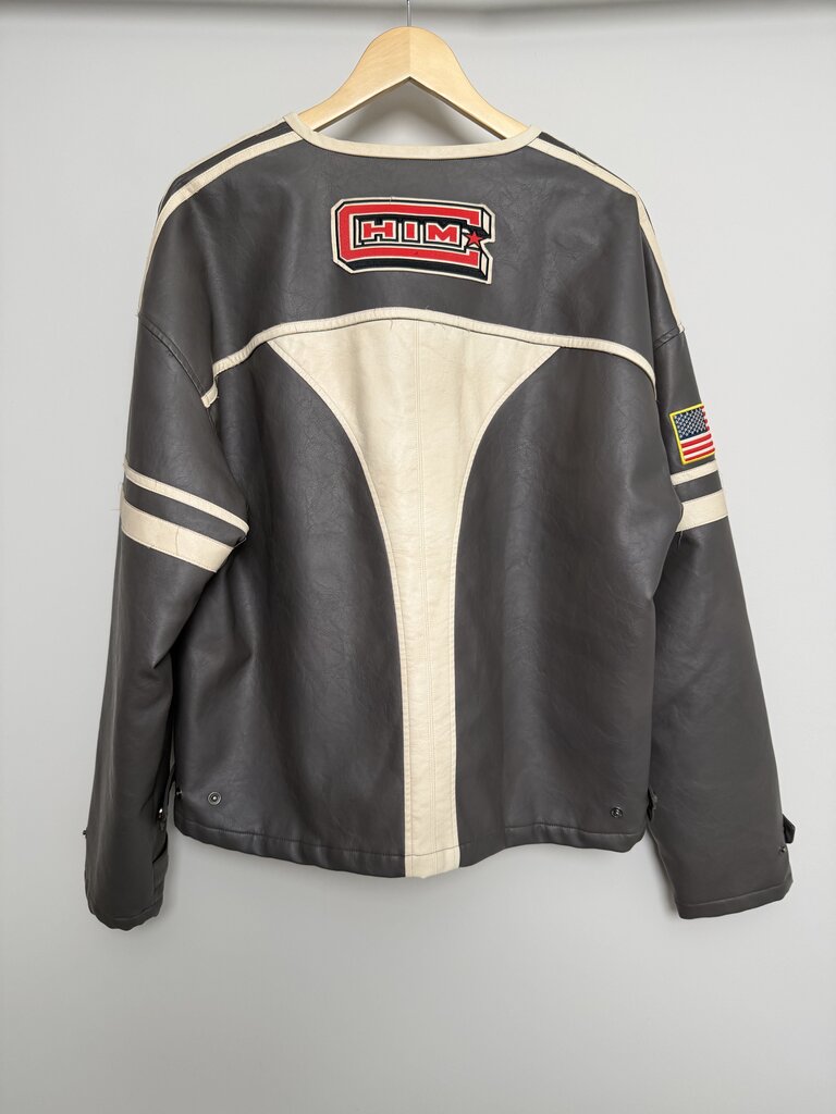 New HMDD Leather Biker Jacket size L