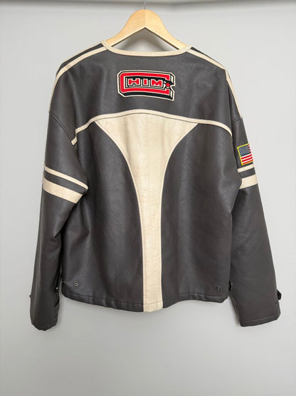 New HMDD Leather Biker Jacket size L
