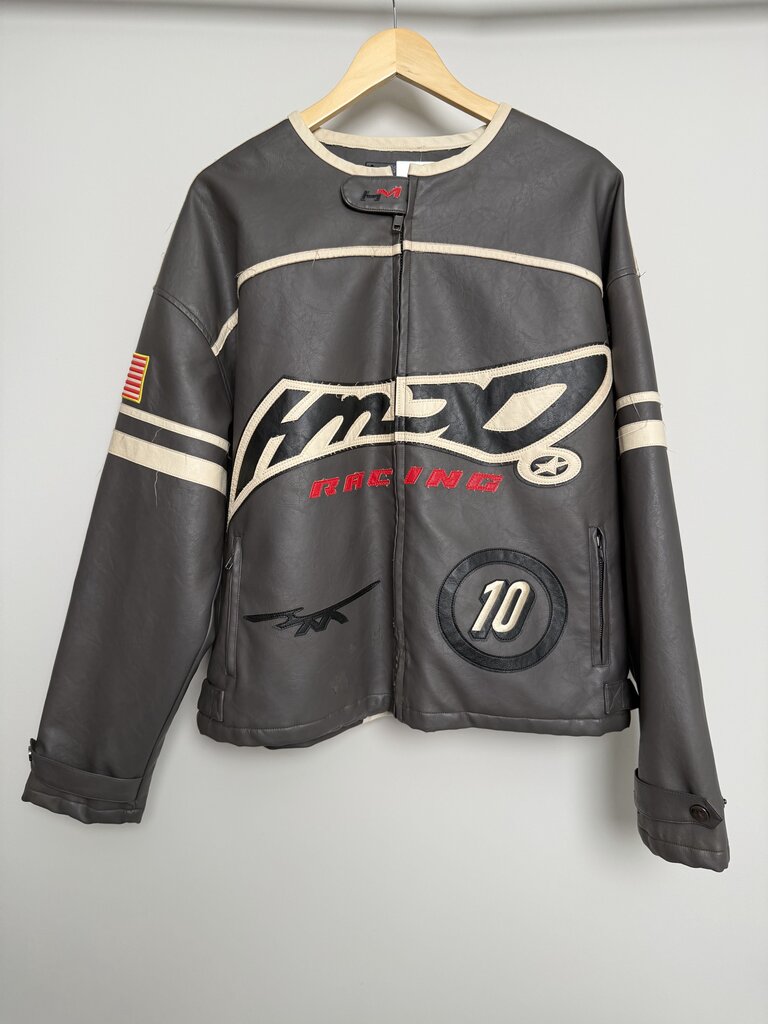 New HMDD Leather Biker Jacket size L