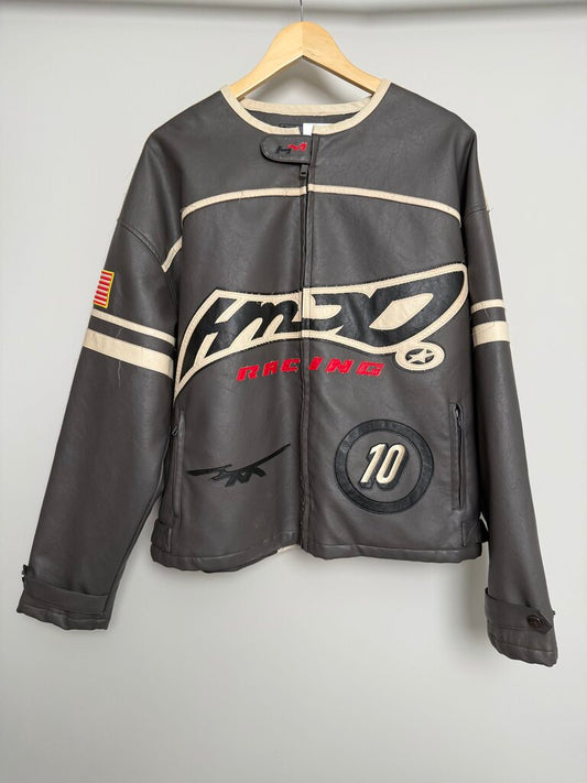 New HMDD Leather Biker Jacket size L