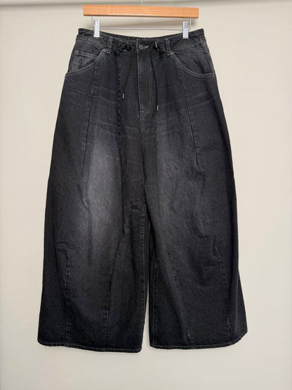 Preowned Needles Grey Black Baggy Denim size 30