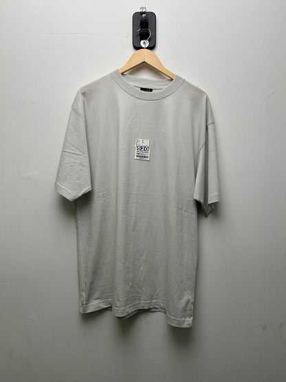 Preowned Balenciaga Grey 520 Barcode Tee Sz.Medium