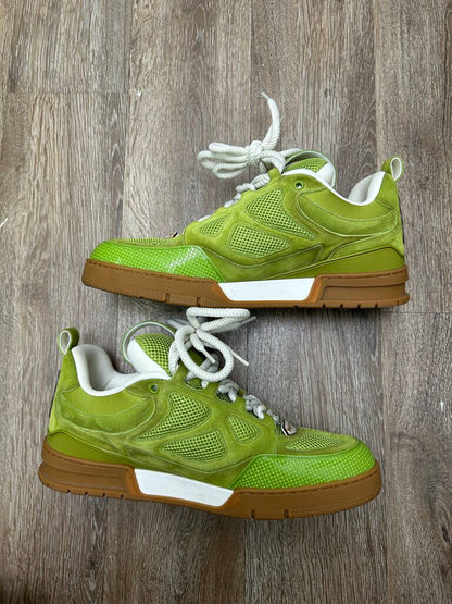 Preowned Louis Vuitton Green Brown Gum Skate Sz.12LV/14M (No Box)