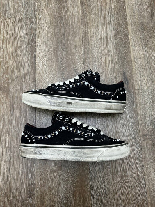 Preowned Pearlized Vans Black OG Size 9