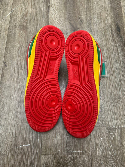 New Nike AF1 Concrete Yatchy Green Red Yellow Sz.10
