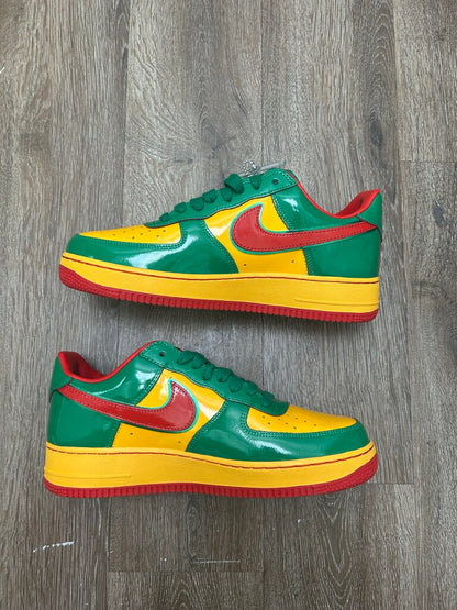 New Nike AF1 Concrete Yatchy Green Red Yellow Sz.10