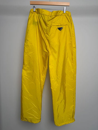 Preowned Prada Re-Nylon Yellow Trackpants size L