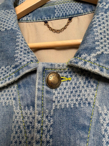 Preowned Louis Vuitton Damier Pharrell Denim Jacket size 58(XL/2XL)