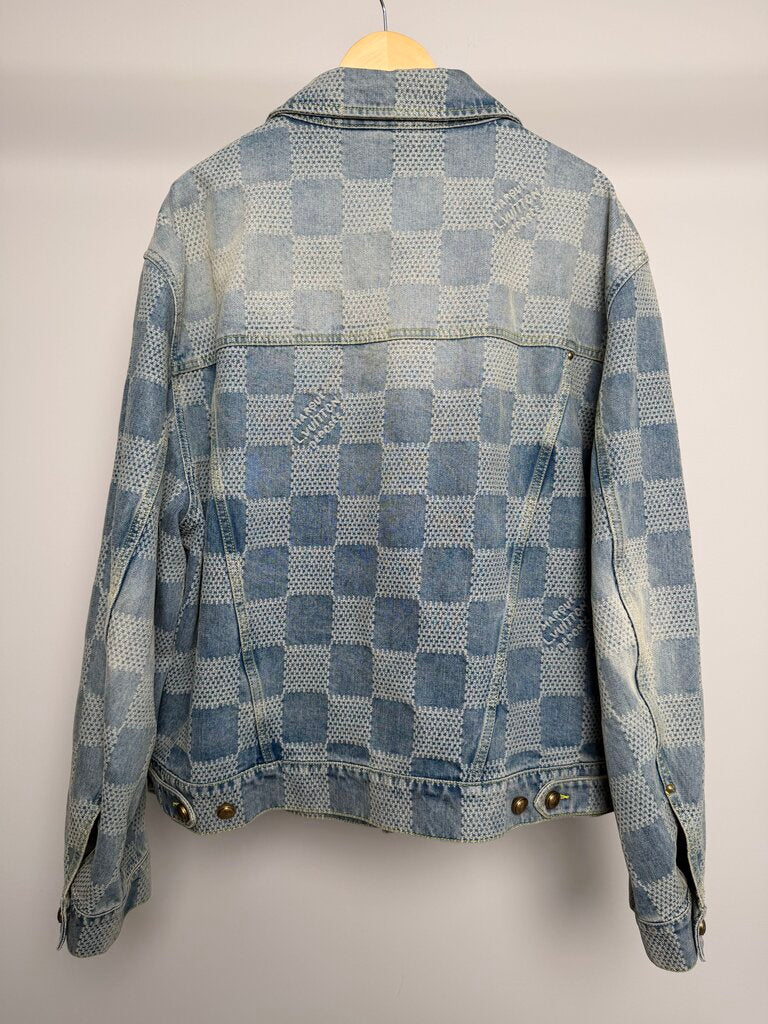 Preowned Louis Vuitton Damier Pharrell Denim Jacket size 58(XL/2XL)