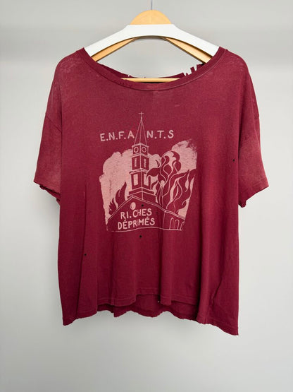 Preowned ERD House on Fire Red Tee size S