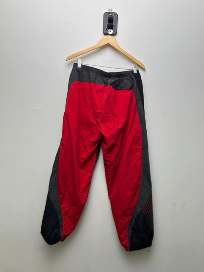 Preowned Supreme World Famous Black 11 Red Track Pants Size Small