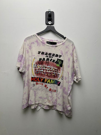 Preowned Paly Purple White Tie Dye Tragedy Tee Size Medium