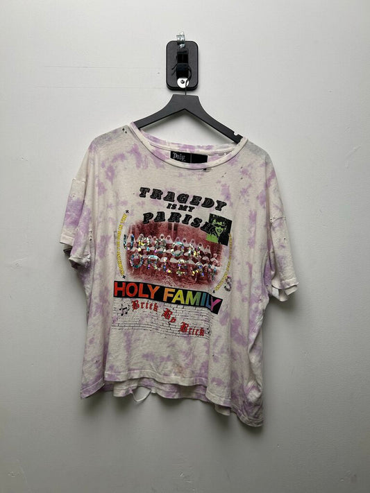 Preowned Paly Purple White Tie Dye Tragedy Tee Size Medium