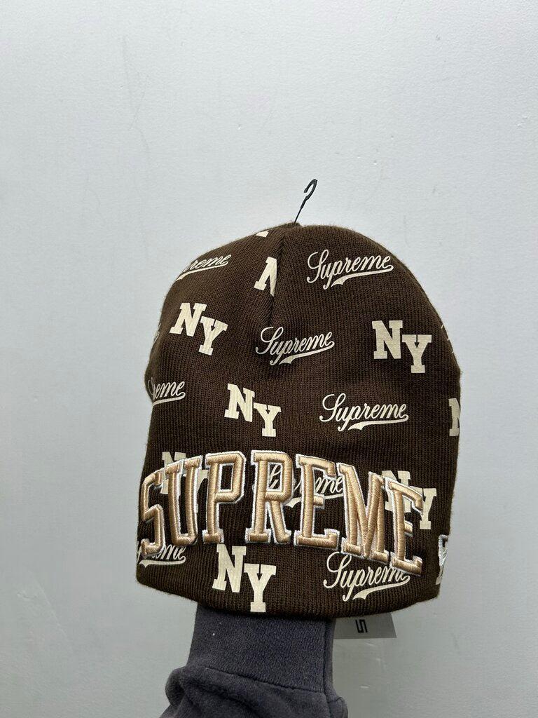 New Supreme Brown Ny Beanie