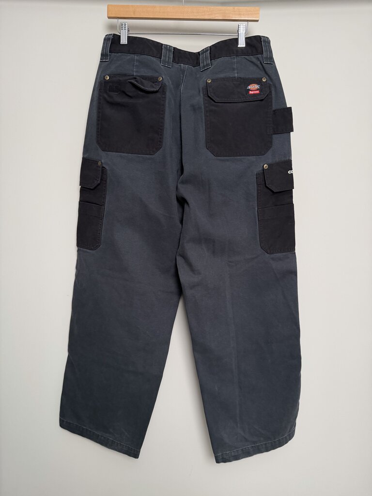 Preowned Supreme Dickies Black Grey Double Knees size 32