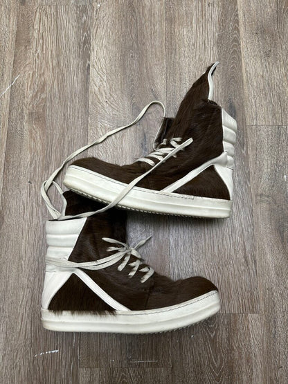 Preowned Rick Owens Mohair Brown Geobasket sz.40.5( NO BOX)