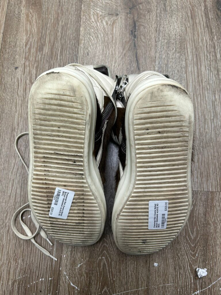 Preowned Rick Owens Mohair Brown Geobasket sz.40.5( NO BOX)