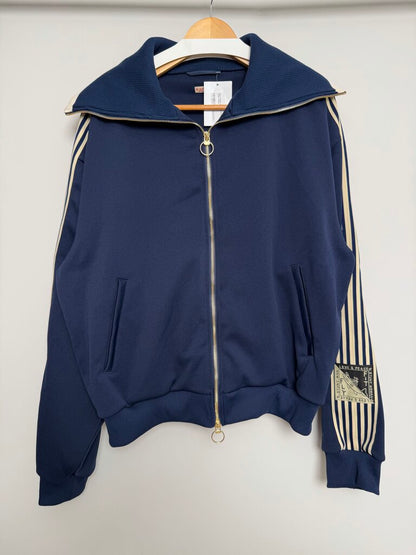 New Kapital Navy Zip Strip Track Jacket size 4